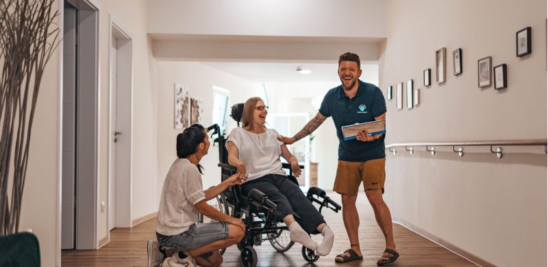 Bewohner in der ambulant betreuten Wohnananlage